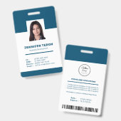 バーカスタムコーモダンド付き海軍の従業員IDカード バッジ (表裏)