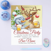 バーカスタムパーティーサンタ&トナカイ チラシ (シングル)