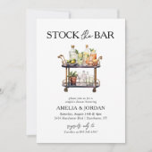 バーカップルのウェディングシャワーを保管する 招待状 (正面)
