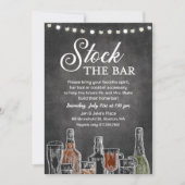 バーカップルのコードシャワーをストック 招待状 (正面)
