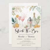 バーカップルのシャワー招待状をストック 招待状 (正面/裏面)