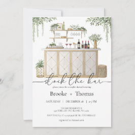 バーカップルのシャワー招待状をストック 招待状