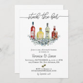 バーカップルのシャワー招待状をストック 招待状 (正面/裏面)