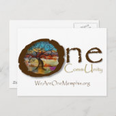 バーカナ・ブルーのボニー・グラベットとOne CommUnity ポストカード (正面/裏面)