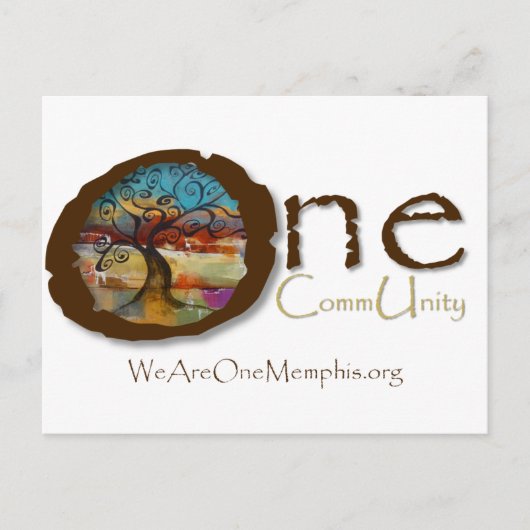 バーカナ・ブルーのボニー・グラベットとOne CommUnity ポストカード (正面)