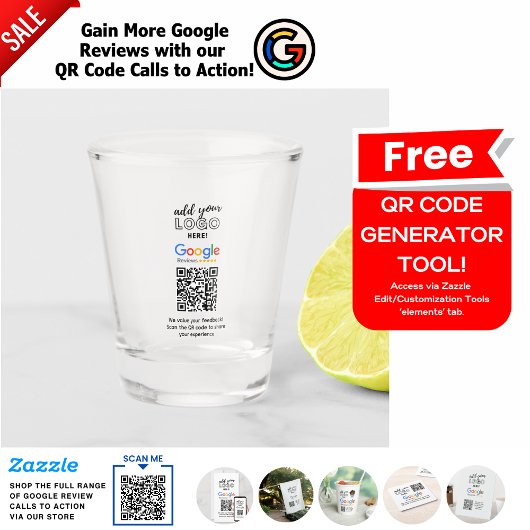 バーカフェレストランコーヒーショップのGOOGLEレビュー ショットグラス