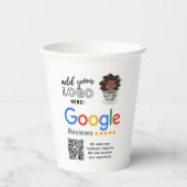 バーカフェレストランコーヒーショップのGOOGLEレビュー 紙コップ (正面)