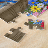 バーカラフルズ春ガーデンフラワーズバードバス ジグソーパズル (側面)