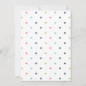 バーカラフルナーズダークネイビーブルーバースデーパーティー 招待状 (裏面)