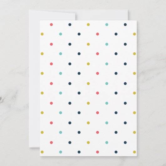 バーカラフルナーズダークネイビーブルーバースデーパーティー 招待状 (裏面)