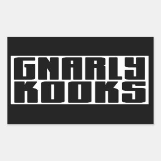 バーカースケートボード(GNARLY KOOKS)ステッカー 長方形シール