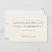 バーカートのカップルのシャワーをストック サンキューカード (裏面)