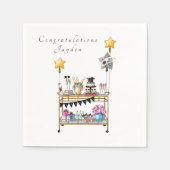 バーカートの卒業スクリプト スタンダードカクテルナプキン (正面)