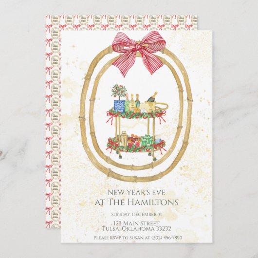 バーカートボウ |大晦日招待状 招待状 (正面/裏面)