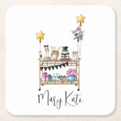 バーカート卒業 スクエアペーパーコースター (正面)