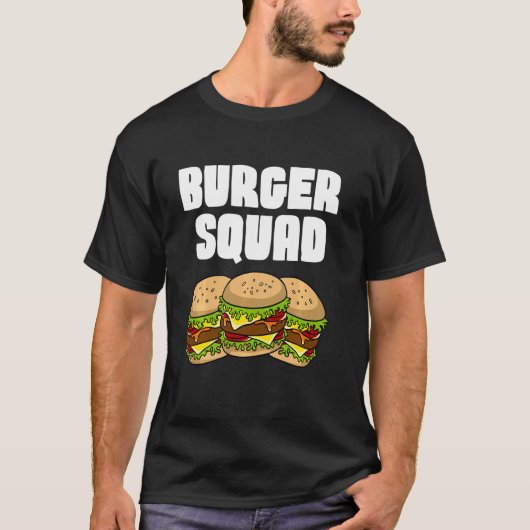 バーガおもしろいー女子男性へハンバーガーチーズバーガー Tシャツ (正面)