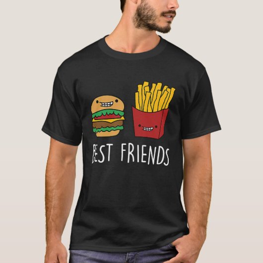 バーガおもしろいー引用文ハンバーガーチーズバーガー恋人4 Tシャツ (正面)