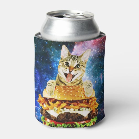 バーガおもしろいー猫宇宙 缶クーラー (缶正面)