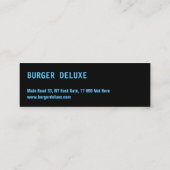 バーガはっきりしたルブルー スキニー名刺 (裏面)