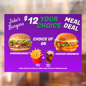 バーガカスタマイズーレストラン食事ディールプロモーション ウィンドウサイン (シート2)