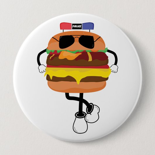 バーガクールー警察 缶バッジ (正面)