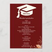 バーガンお洒落ディ卒業パーティーのディナーメニュー メニュー (正面)