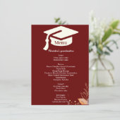 バーガンお洒落ディ卒業パーティーのディナーメニュー メニュー (スタンド正面)