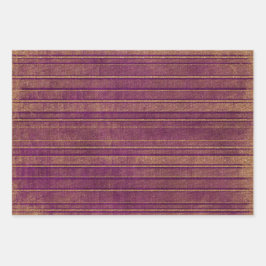 バーガンかわいらしディ燃えたオレンジストライプ色のパターン ラッピングペーパーシート