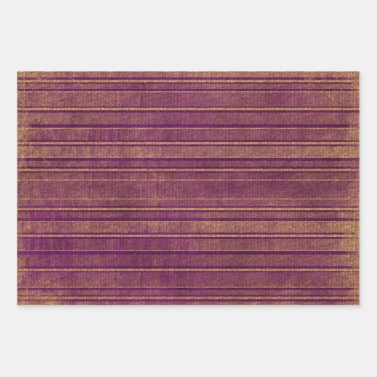 バーガンかわいらしディ燃えたオレンジストライプ色のパターン ラッピングペーパーシート (正面)