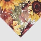 バーガンはっきりしたディ&サンフラワーズフローラデコページ 薄葉紙 (詳細)