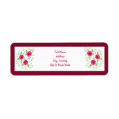 バーガンアートディ付きピンクのバラ ラベル (正面)