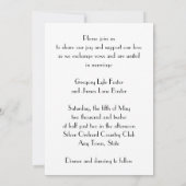 バーガンエレガントディとシルバーの結婚式招待状 招待状 (裏面)