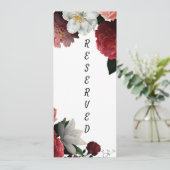 バーガンエレガントディとピンクの予約チェアの看板 メニュー (スタンド正面)