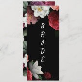 バーガンエレガントディとピンクの予約チェアの看板 メニュー (正面/裏面)