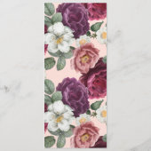 バーガンエレガントディとピンクの予約チェアの看板 メニュー (裏面)