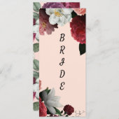 バーガンエレガントディとピンクの予約チェアの看板 メニュー (正面/裏面)