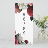 バーガンエレガントディとピンクの予約チェアの看板 メニュー (スタンド正面)