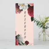 バーガンエレガントディとピンクの予約チェアの看板 メニュー (スタンド正面)