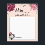 バーガンエレガントディとピンクの花のアドバイスカード<br><div class="desc">グレースエレガントの結婚コレクションは美しく、ロマンチックで豪華なフローラ文房具のセット。あなたのイベント詳細で私たちの豪華な文房具をパーソナライズ簡単かつ迅速に、単にボタンを押すカスタマイズだけ。調整用フローラの裏面を含む。お客様のイベントコレクションを完了するための一致アイテムは当社のZazzleストアで利用可能！</div>