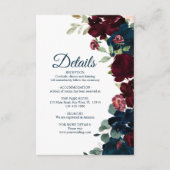 バーガンエレガントディと海軍の詳細エンクロージャカード エンクロージャーカード (正面)