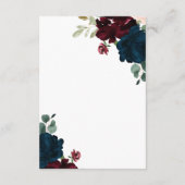 バーガンエレガントディと海軍の詳細エンクロージャカード エンクロージャーカード (裏面)