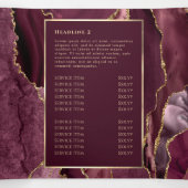 バーガンエレガントディと金ゴールドアゲート3折パンフレット 三つ折りカード (内部中)