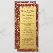 バーガンエレガントディと金箔の花 プログラム (正面/裏面)