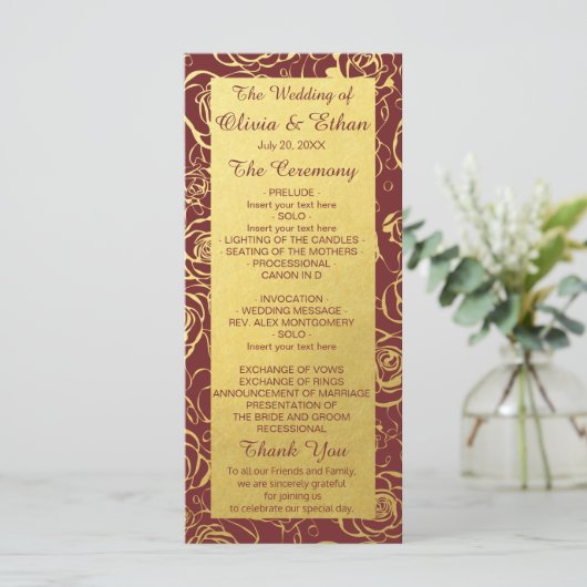 バーガンエレガントディと金箔の花 プログラム (スタンド正面)