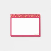 バーガンエレガントディの金ゴールド紙吹雪 ポストイット (正面)