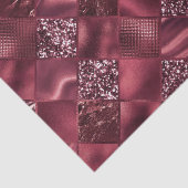 バーガンエレガントディグリッターダイヤモンド格子パターン 薄葉紙 (詳細)