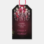 バーガンエレガントディフローラバラシャンデリア結婚ズ ギフトタグ (正面)