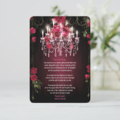 バーガンエレガントディフローラバラシャンデリア結婚ズ サンキューカード (スタンド正面)