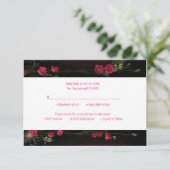 バーガンエレガントディフローラバラシャンデリア結婚ズ 出欠カード (スタンド正面)