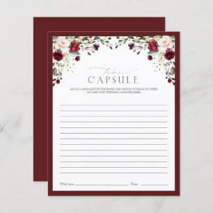 バーガンエレガントディータイムカプセルフローラシャワーゲーム